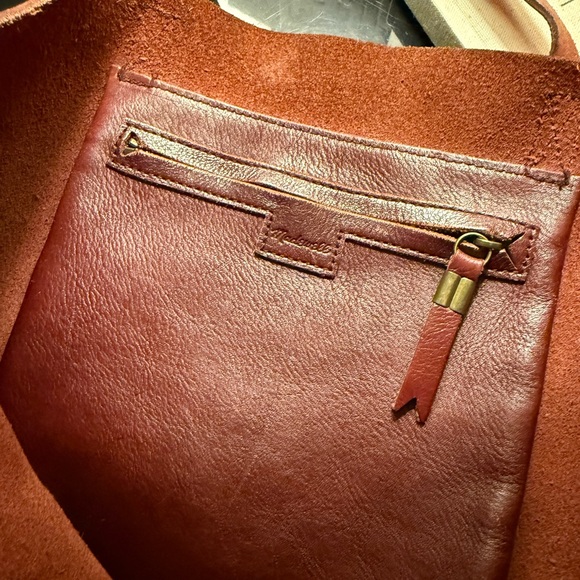 Madewell Burgundy Leather Transport Tote - Picture 6 of 6